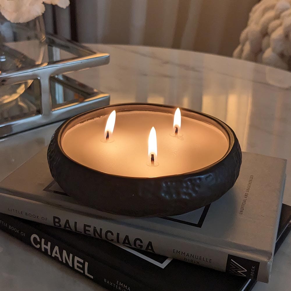 Aeolian 3 Wick Black Scented Candle.