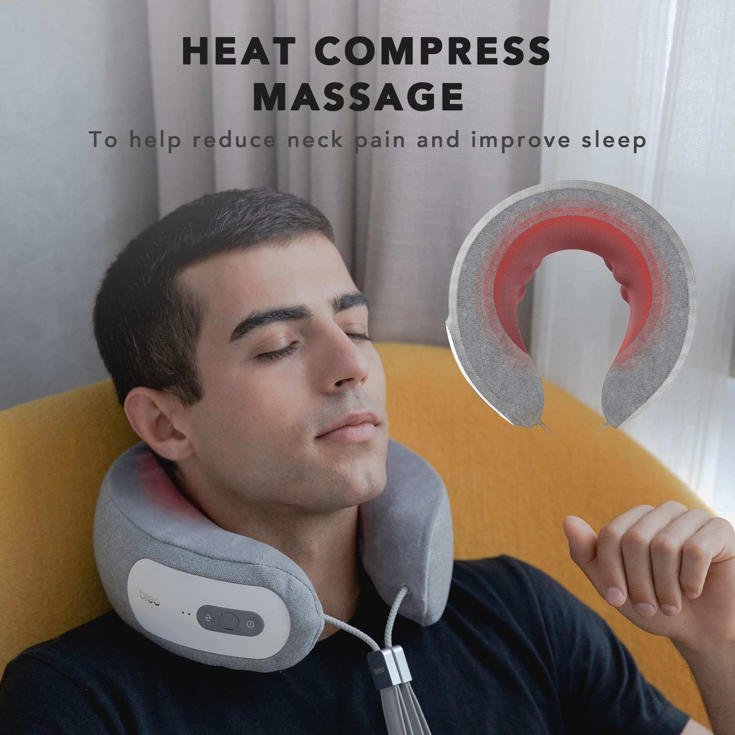 Breo iNeck 3 Pro – Ergonomic U - Shape Shiatsu Neck Massager with App Control - Rosey's Creations