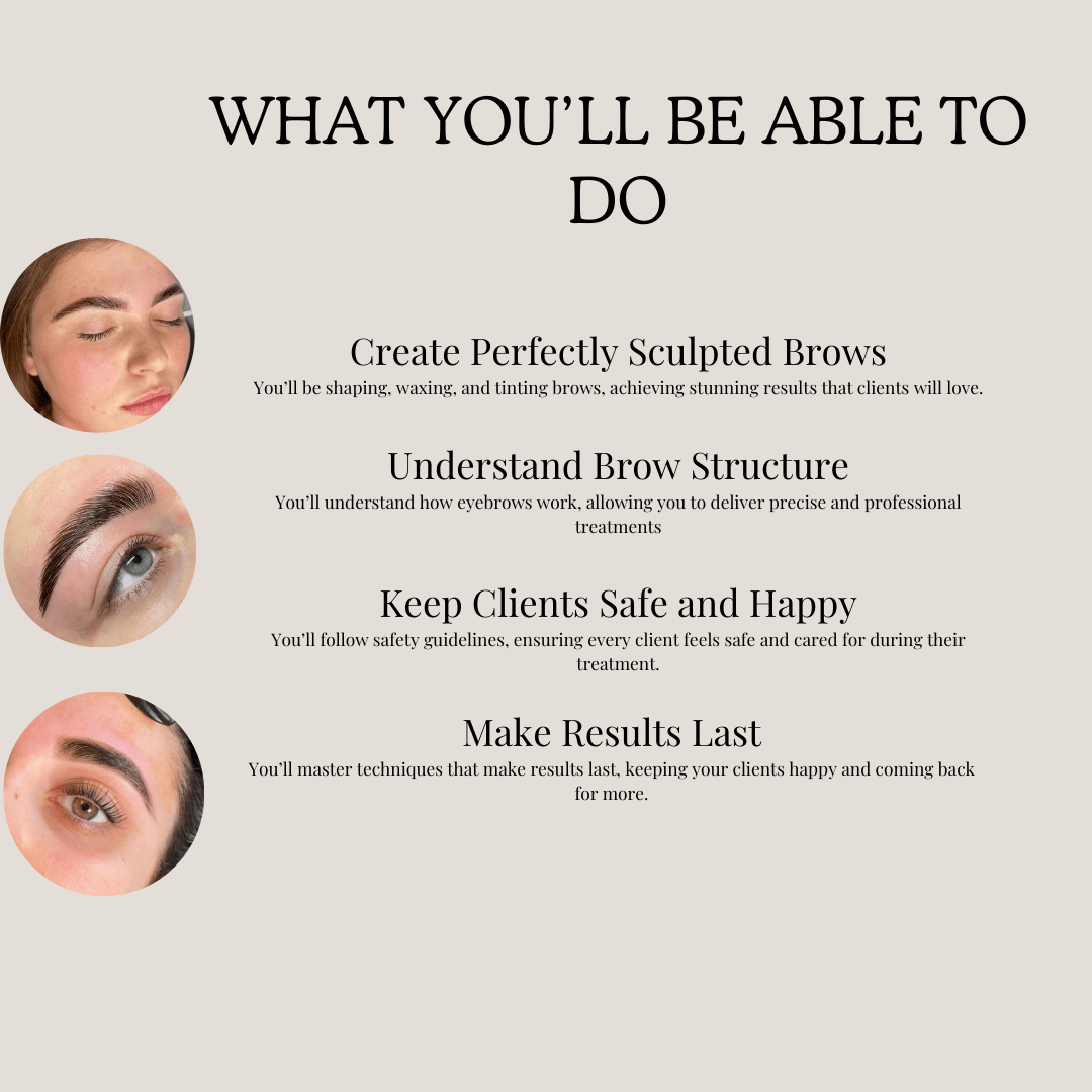 Brow Lamination, Waxing & Tinting Course Beginners 3 Course Bundle - Rosey's Creations