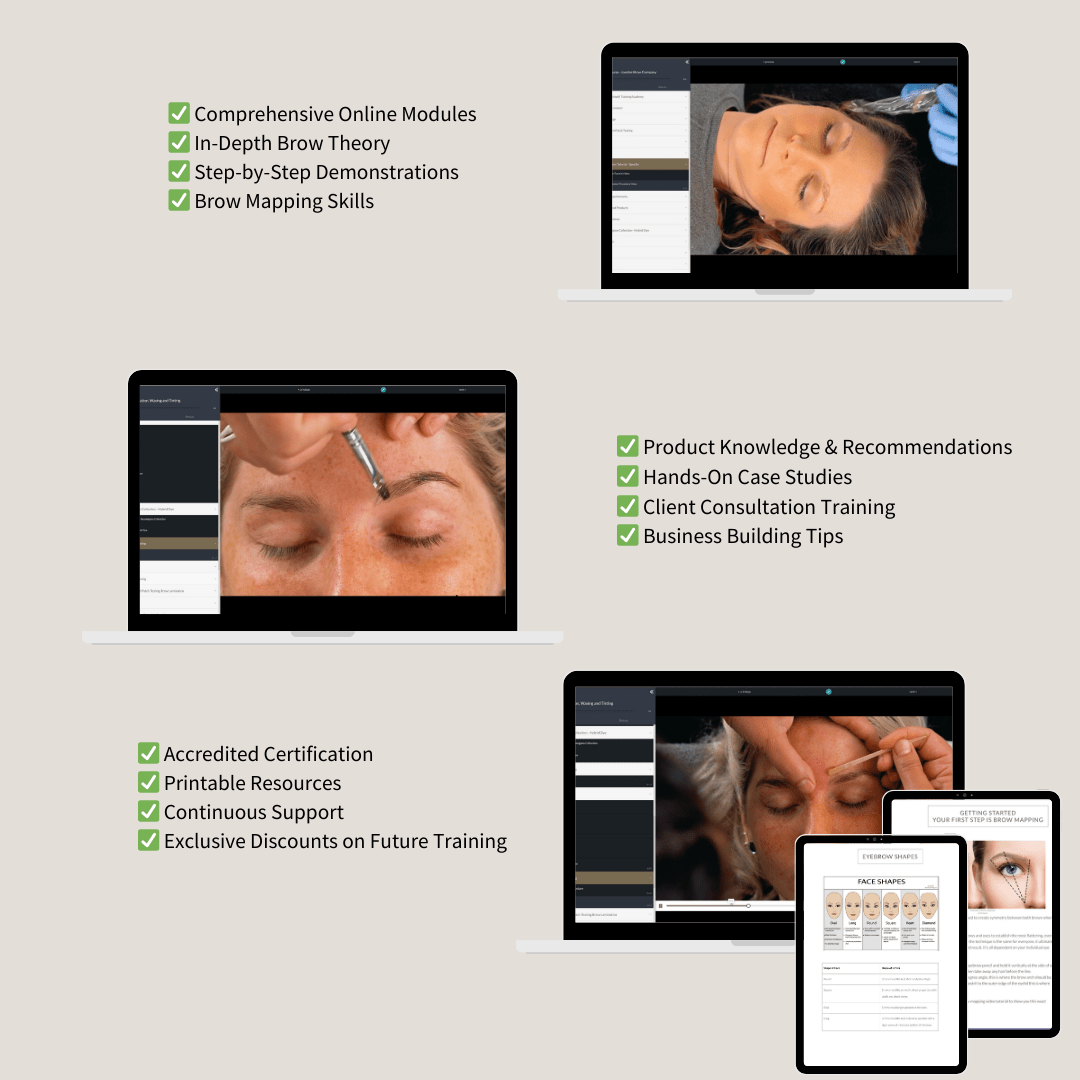 Brow Lamination, Waxing & Tinting Course Beginners 3 Course Bundle - Rosey's Creations