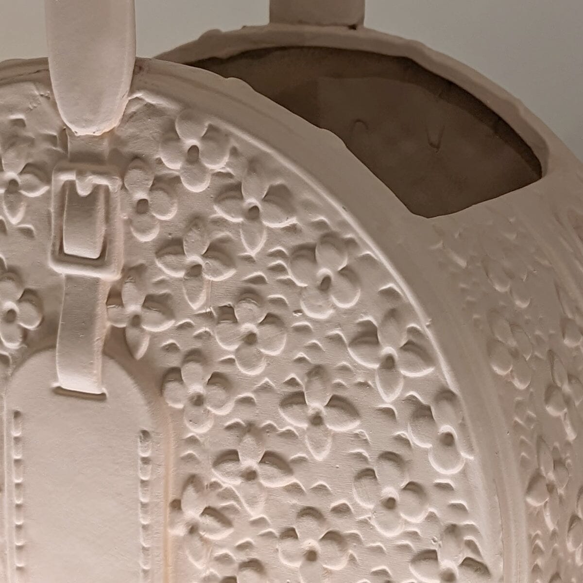Cecilia Beige Designer Inspired Rounded Handbag Ornament.