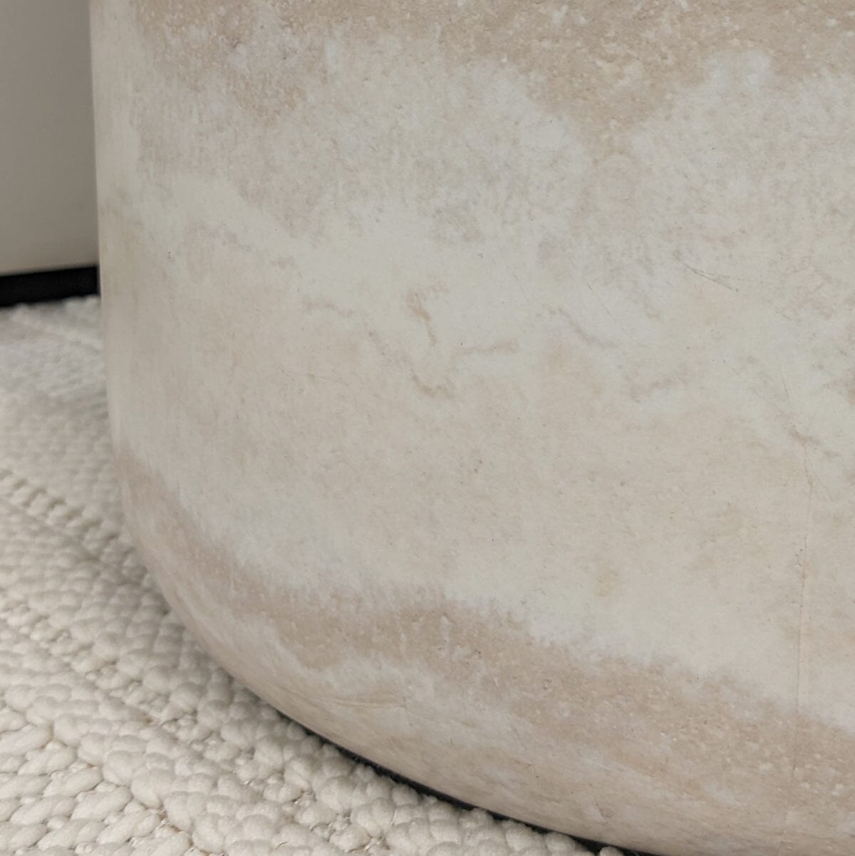 Celeste Round Neutral Marble Effect Side Table.
