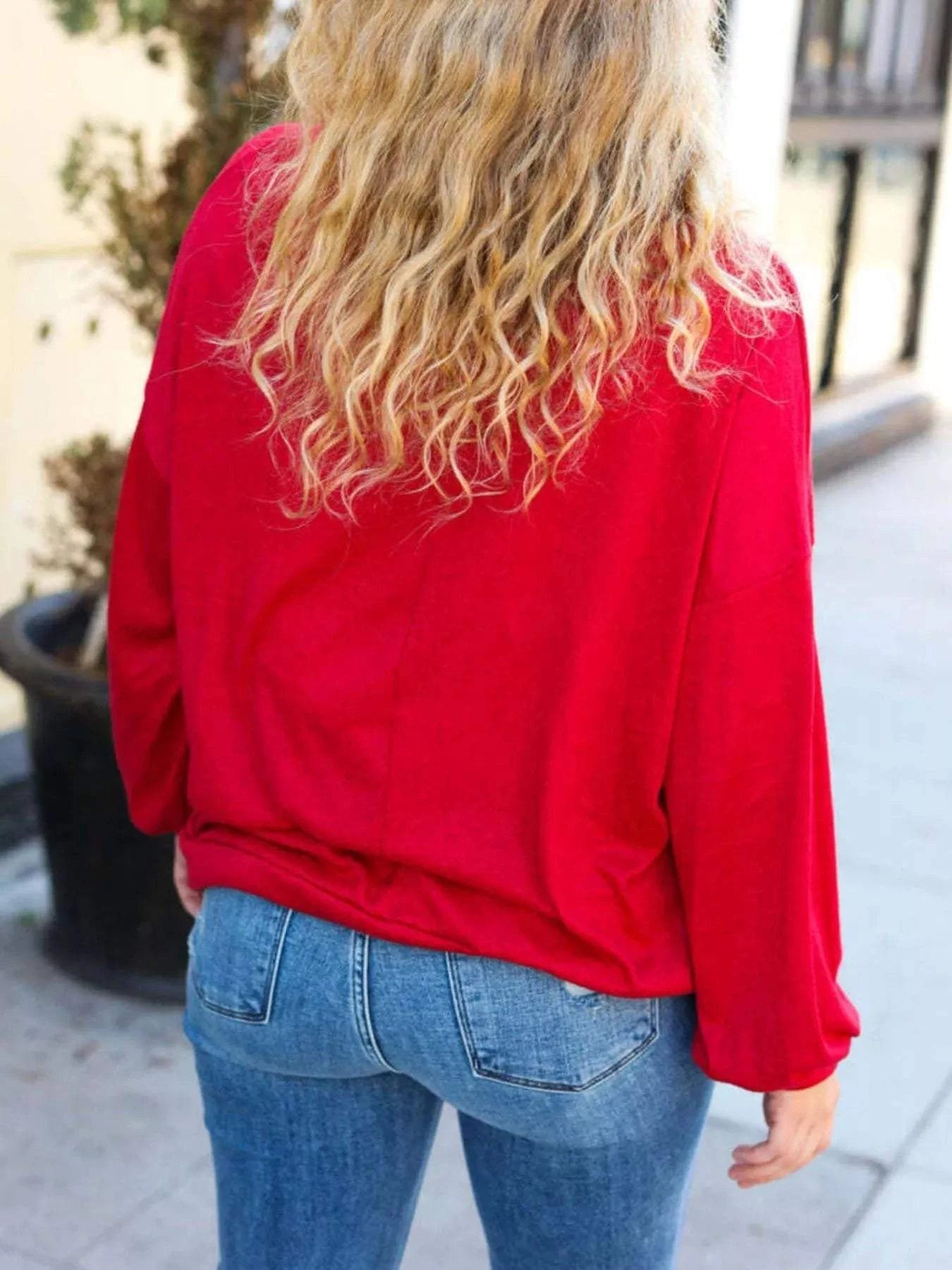 Christmas Tree Sequin Long Sleeve Sweatshirt - Rosey's Creations