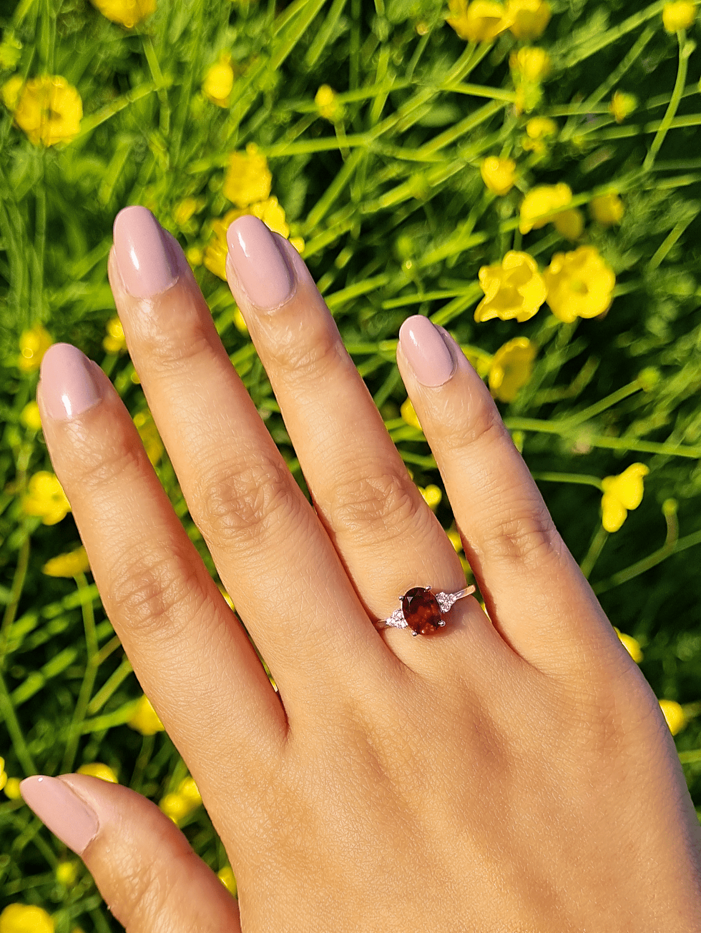 Complete Set - Garnet Jewellery Set in Sterling Silver.