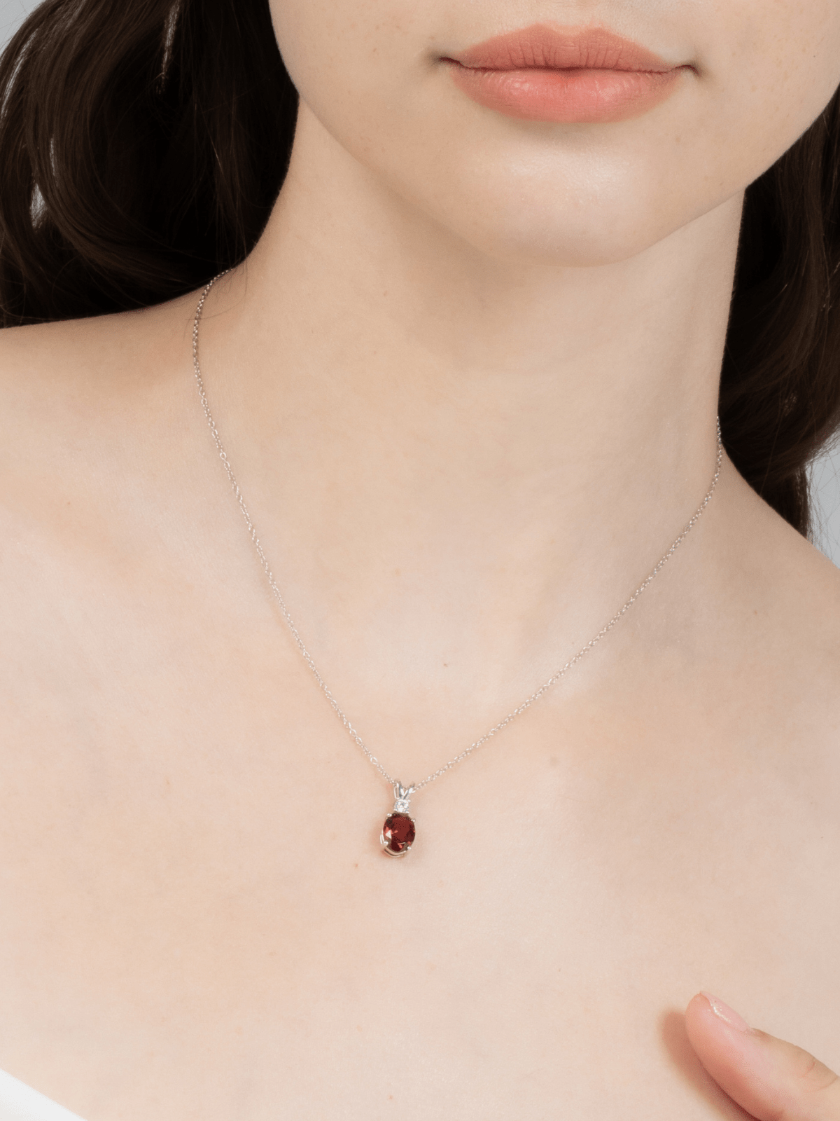 Complete Set - Garnet Jewellery Set in Sterling Silver.