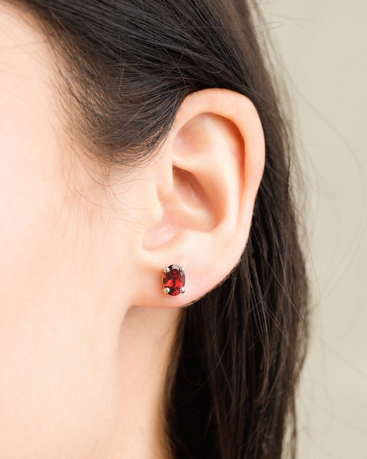 Complete Set - Garnet Jewellery Set in Sterling Silver.