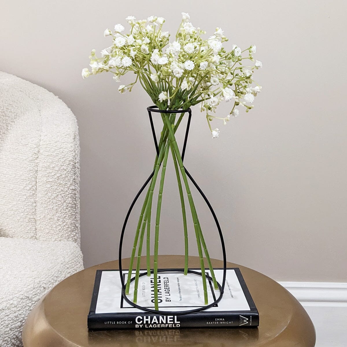 Contour Black Silhouette Wire Vase.