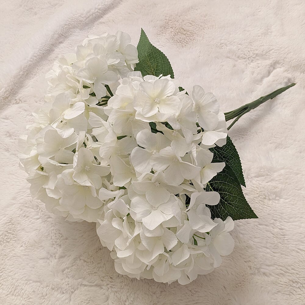 Cream Hydrangea Faux Floral Bunch.
