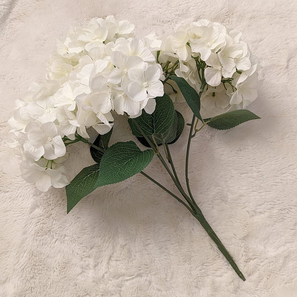 Cream Hydrangea Faux Floral Bunch.