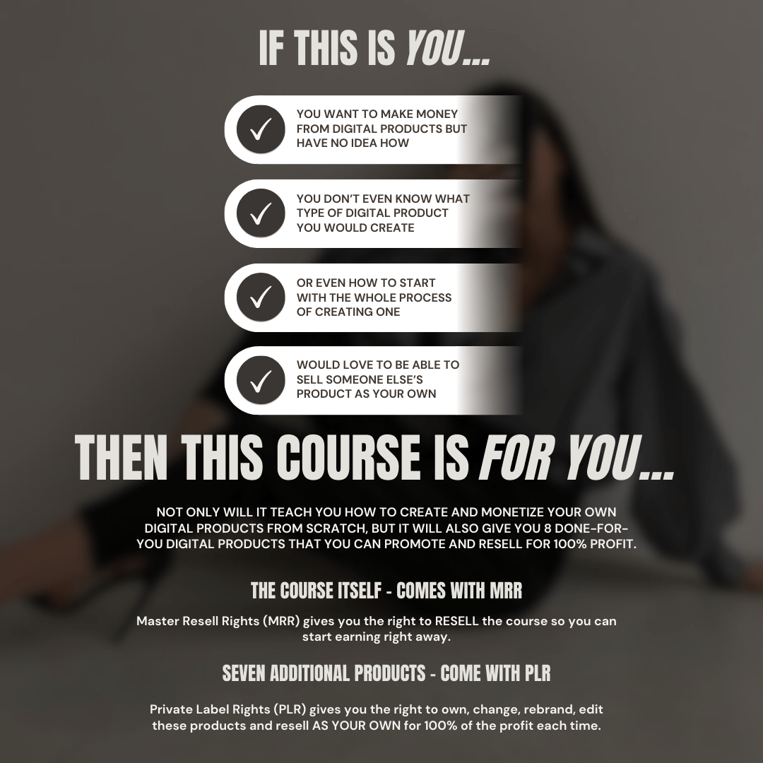 Digital Wealth Course: Master the Art of Selling Digital Products - Rosey's Creations
