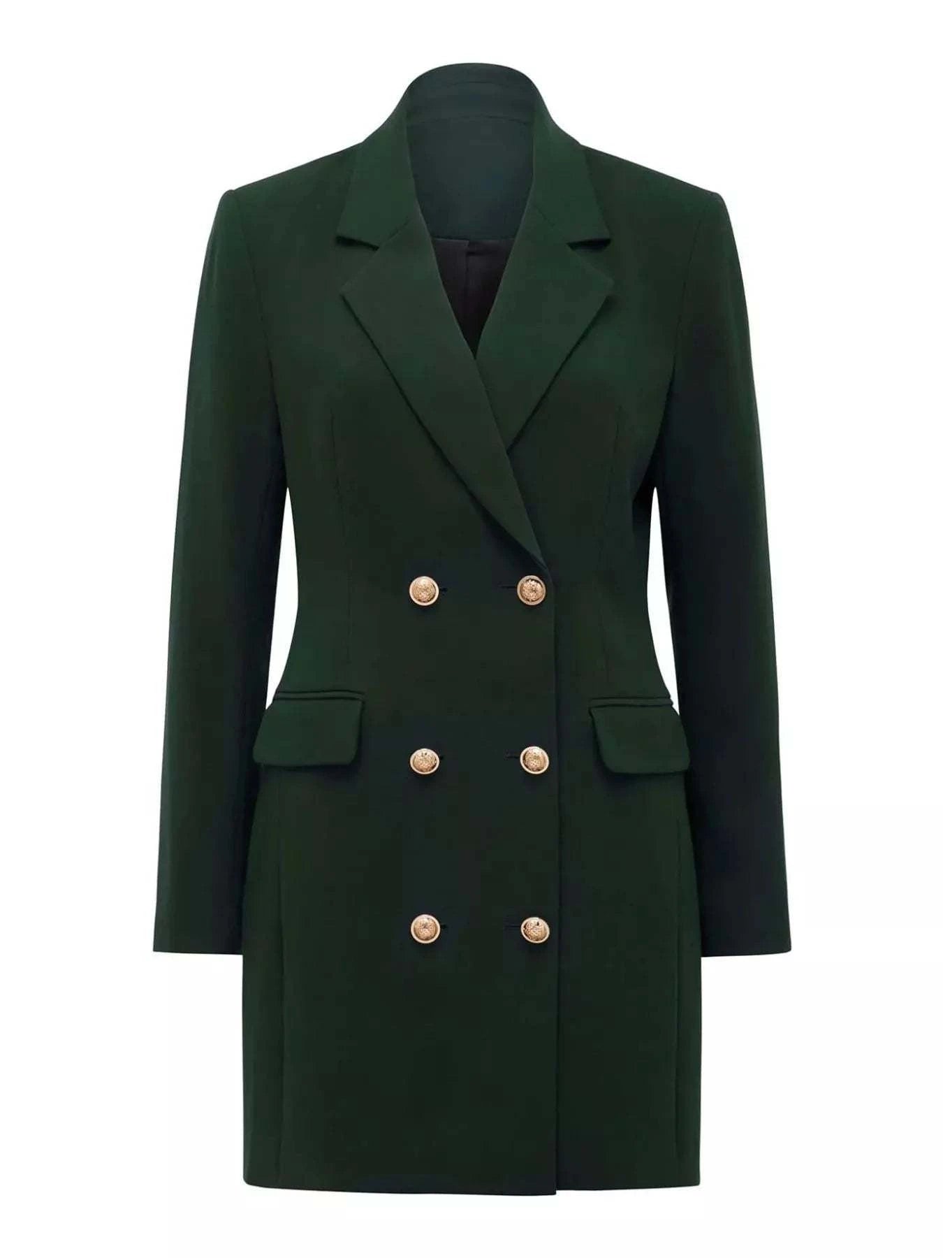 Double-Breasted Long Sleeve Blazer Dress.