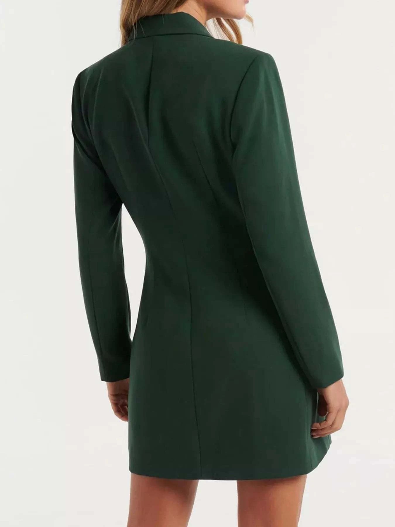 Double-Breasted Long Sleeve Blazer Dress.