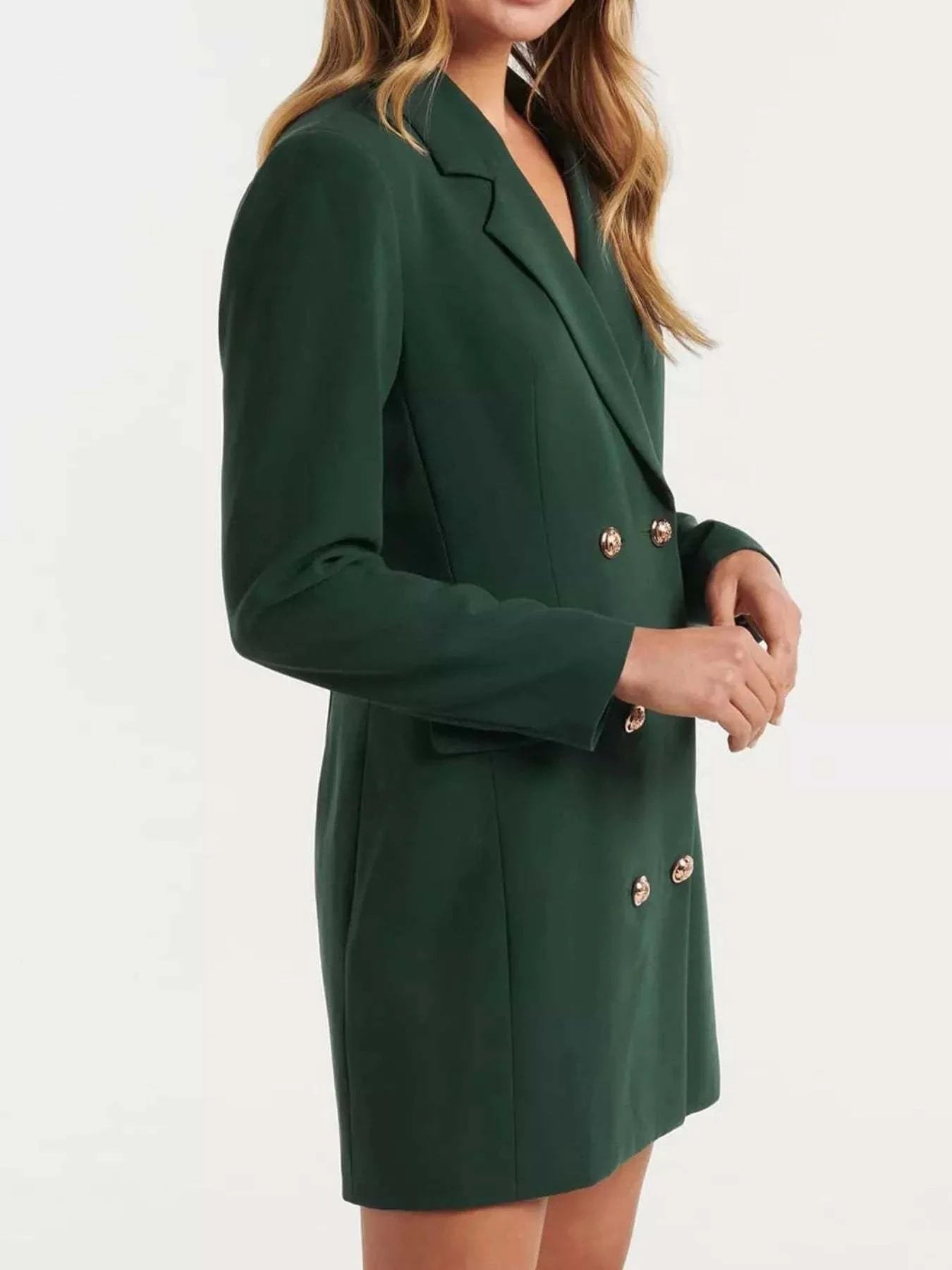 Double-Breasted Long Sleeve Blazer Dress.