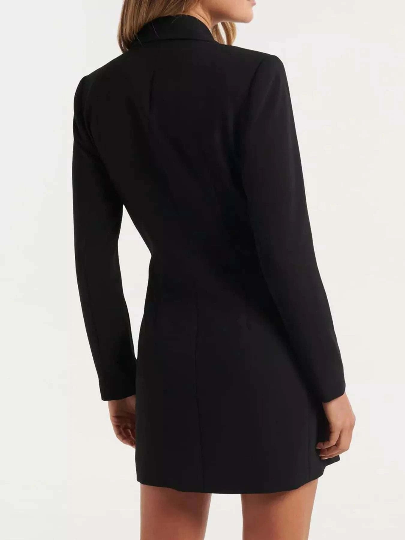 Double-Breasted Long Sleeve Blazer Dress.