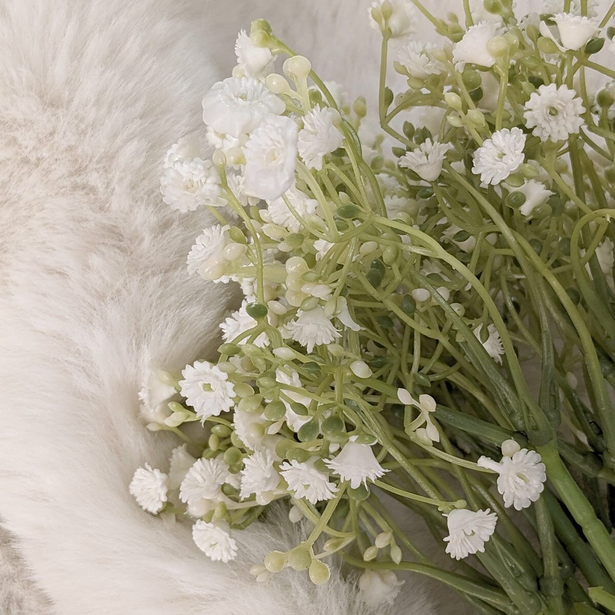 Faux White Gypsophila Bunch of Flowers - Rosey's Creations