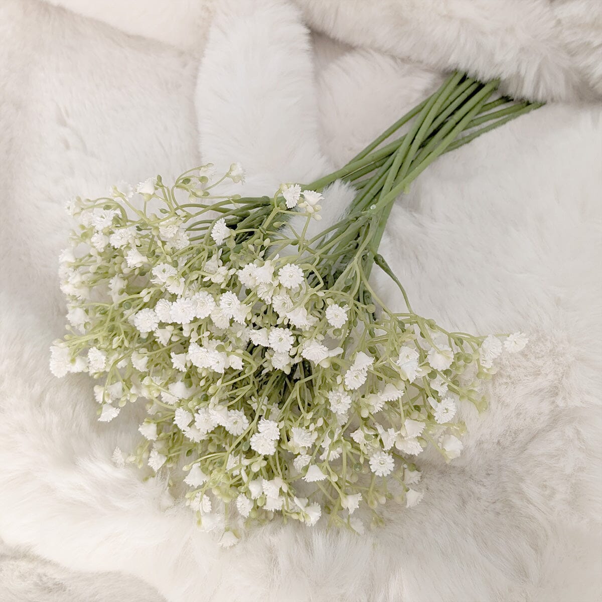 Faux White Gypsophila Bunch of Flowers - Rosey's Creations