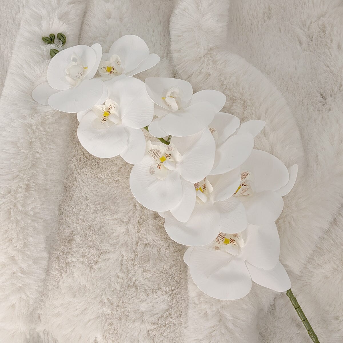 Faux White Orchid Single Stem Floral - Rosey's Creations