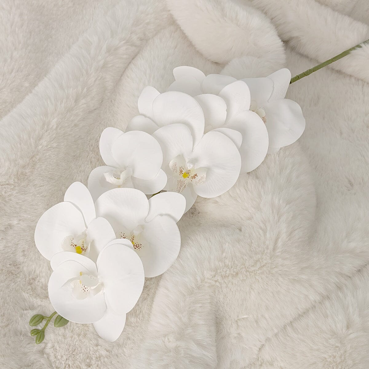 Faux White Orchid Single Stem Floral - Rosey's Creations