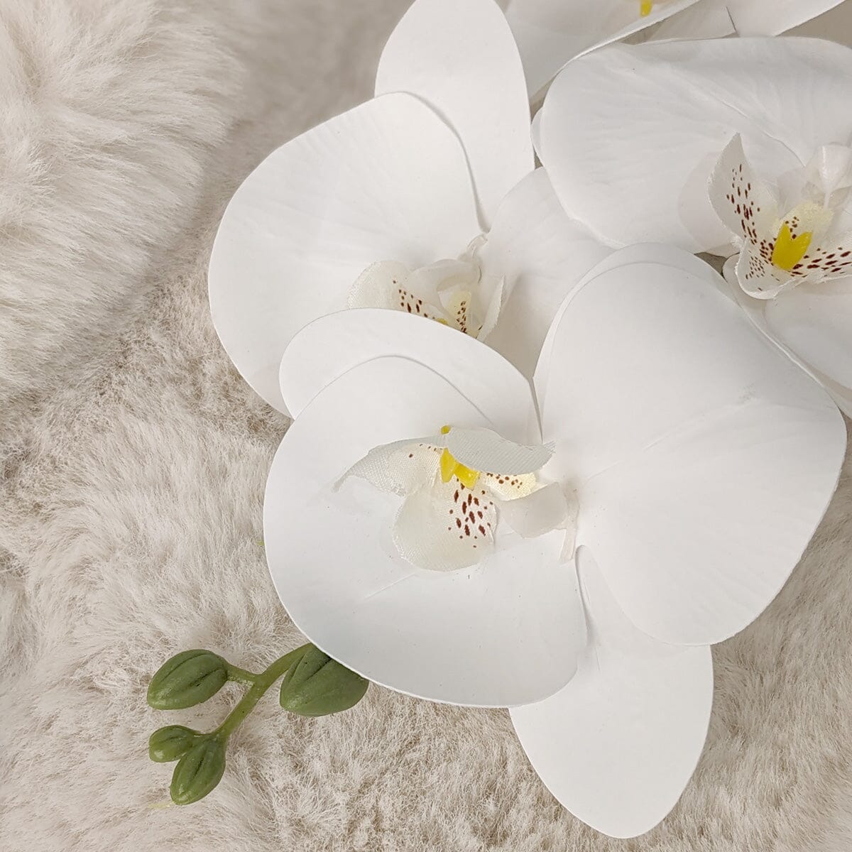 Faux White Orchid Single Stem Floral - Rosey's Creations