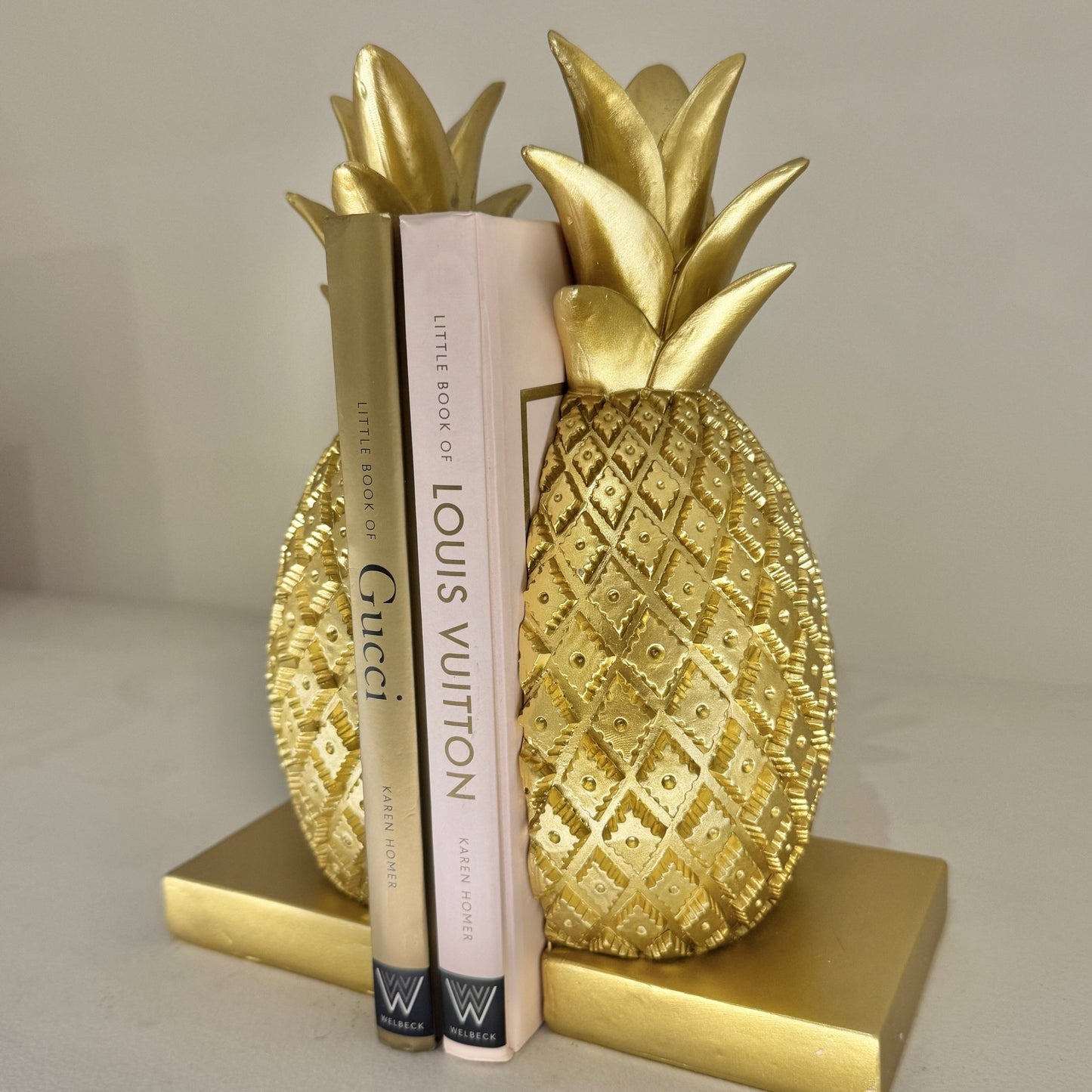 Felicity Decorative Gold Pineapple Bookends - Rosey's Creations
