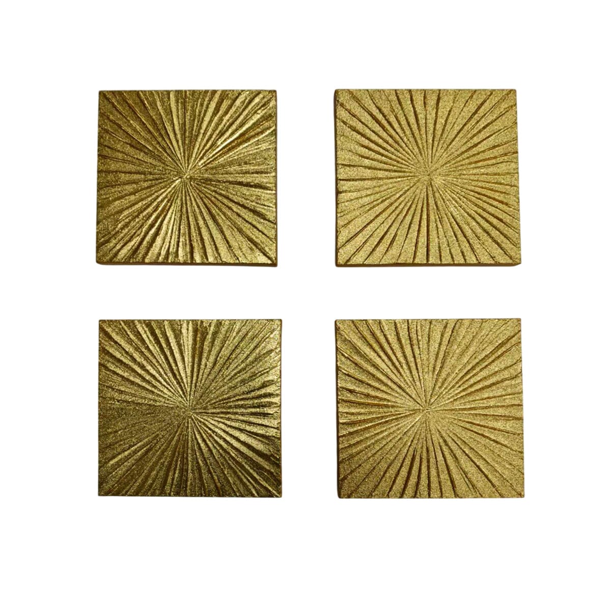 Gabriella Gold Textured Sunburst Wall Art - Set of 4 - Rosey's Creations