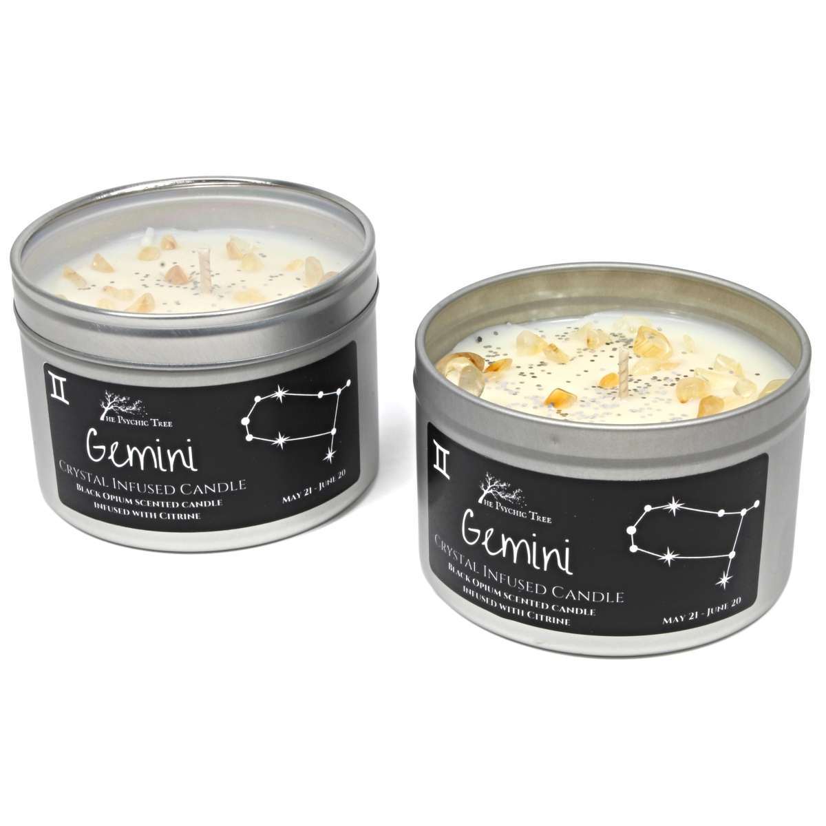 Gemini - Crystal & Jewellery Scented Zodiac Candle.
