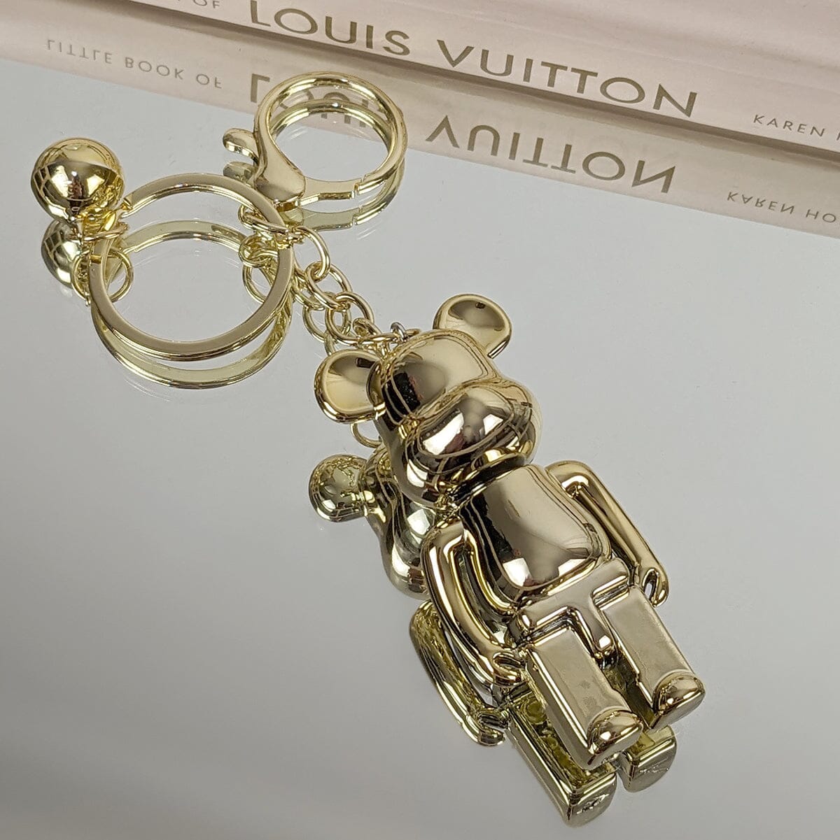 Gold Bear Keyring - Rosey's Creations