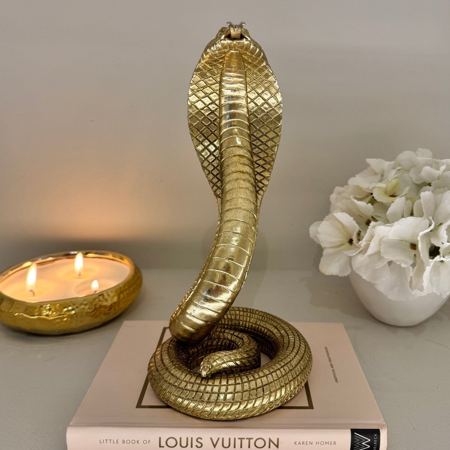 Gold Decorative Standing Snake Ornament - Rosey's Creations