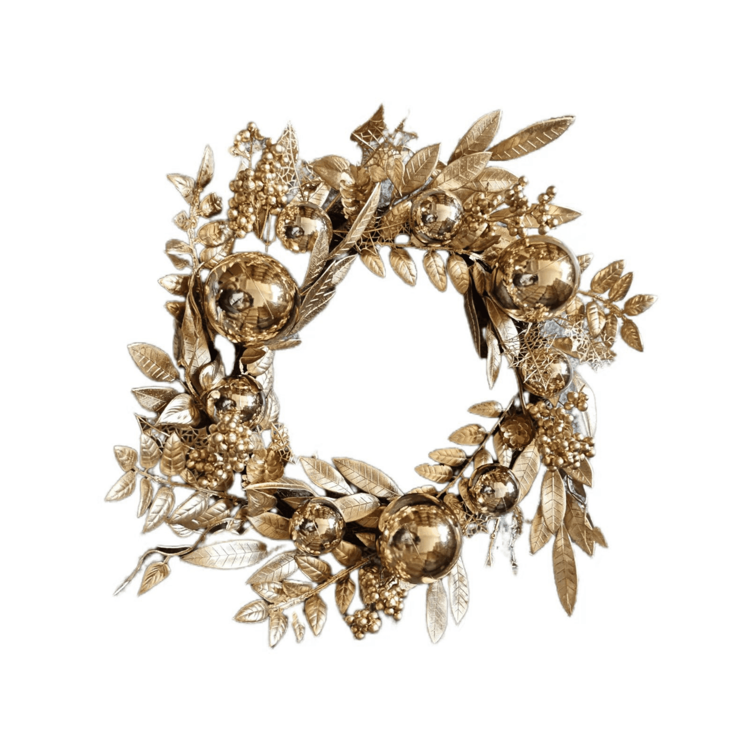 Gold Festive Decorative Christmas Wreath - Rosey's Creations
