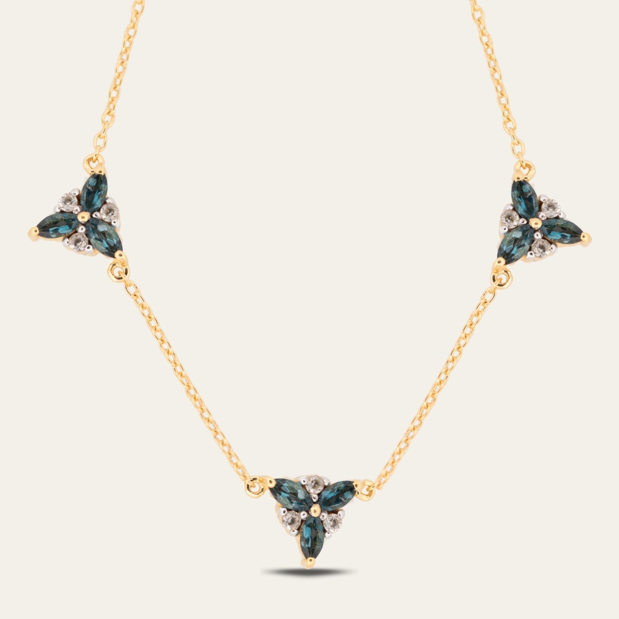 Gold Topaz Necklace - Galene Dainty London