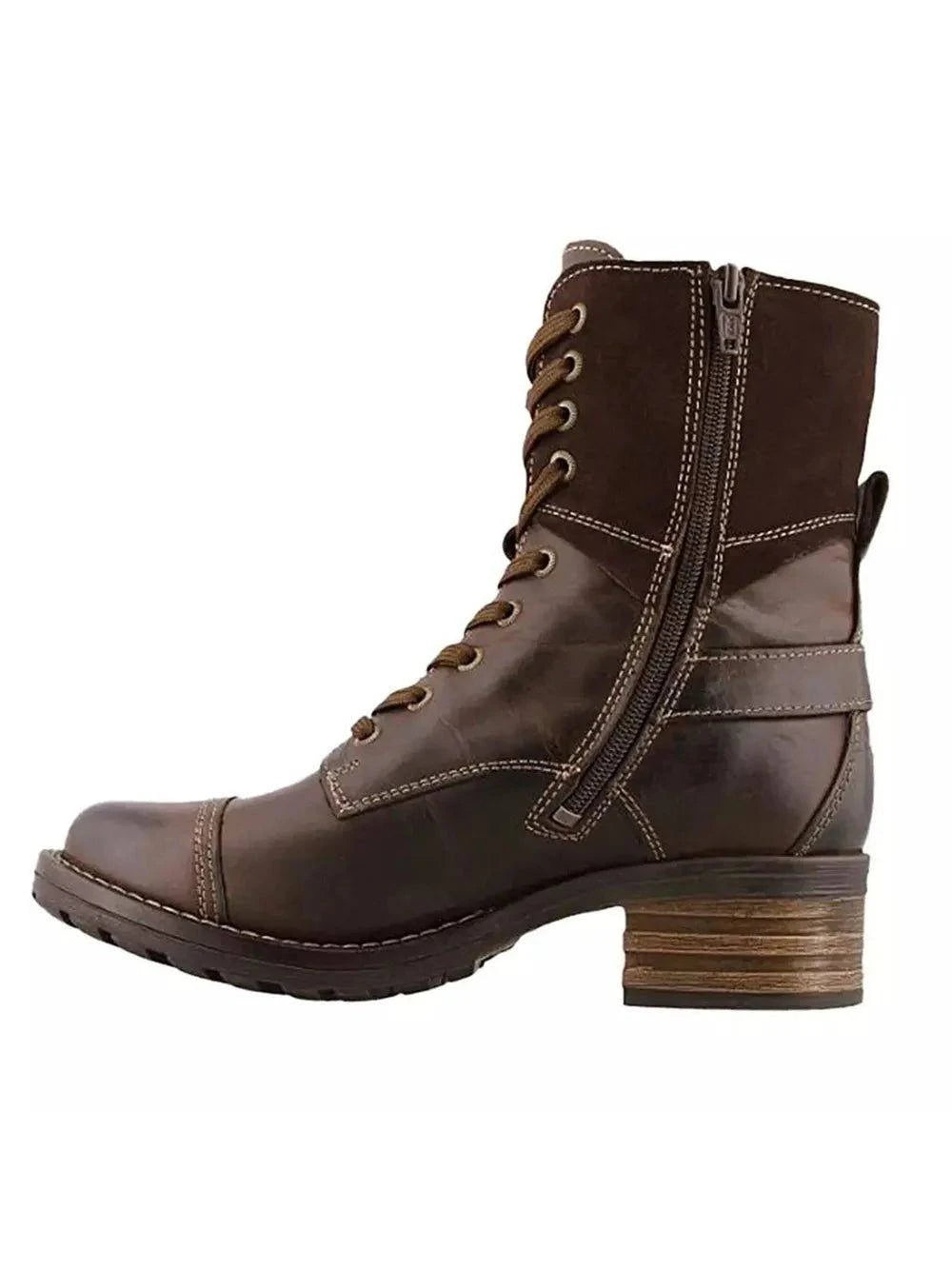 Lace - Up Block Heel Boots - Rosey's Creations