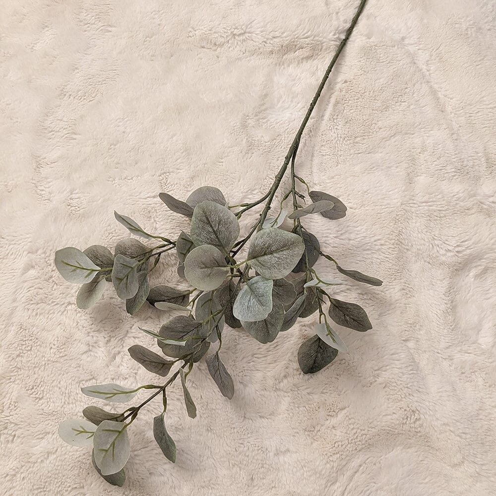 Light Green Dusted Faux Eucalyptus Single Stem - Rosey's Creations