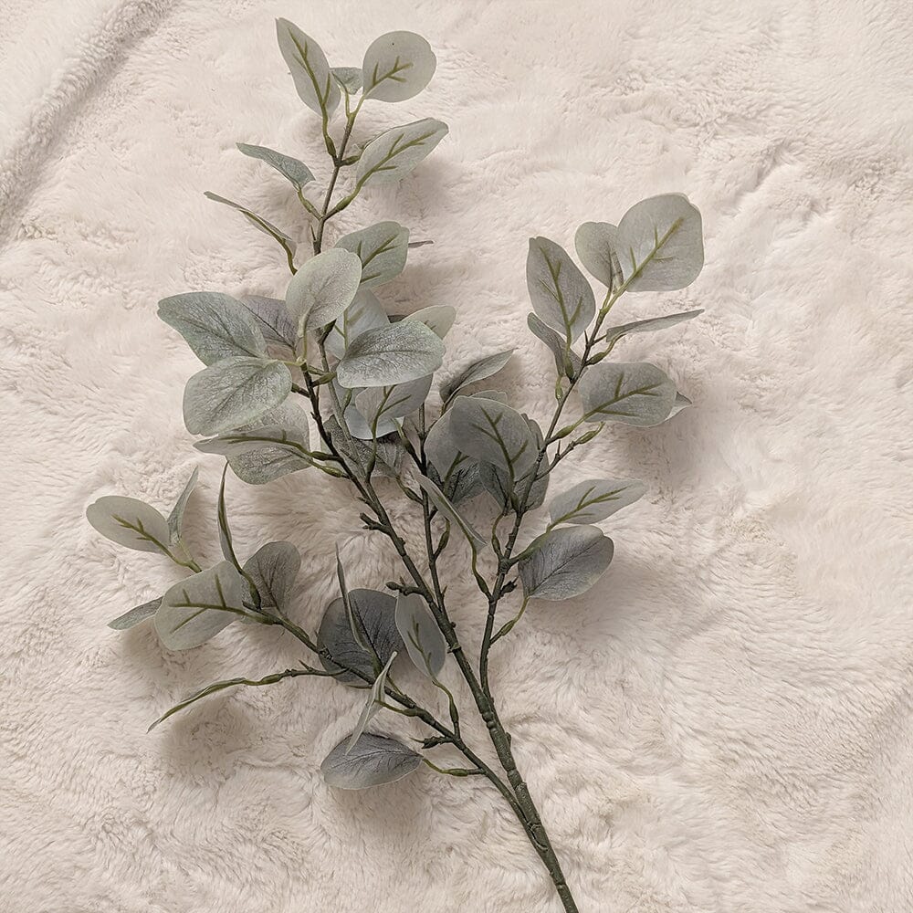 Light Green Dusted Faux Eucalyptus Single Stem - Rosey's Creations