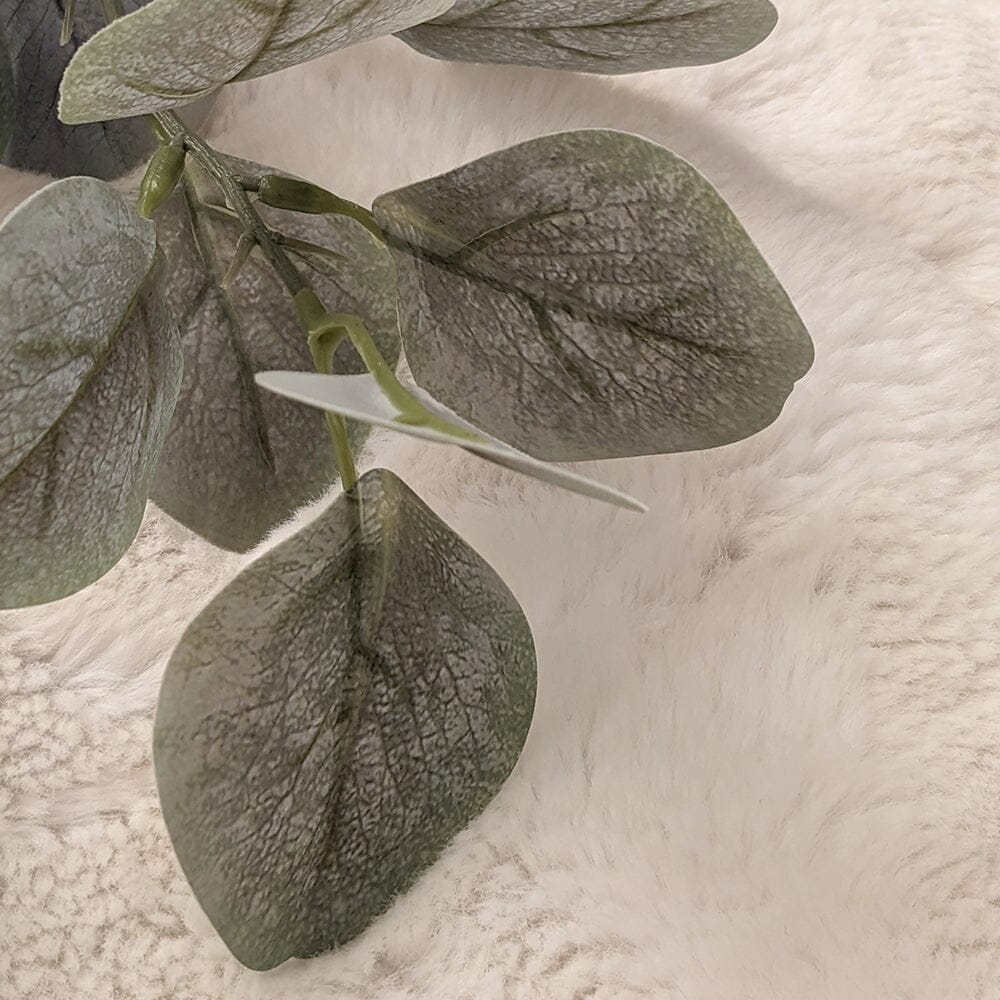 Light Green Dusted Faux Eucalyptus Single Stem - Rosey's Creations