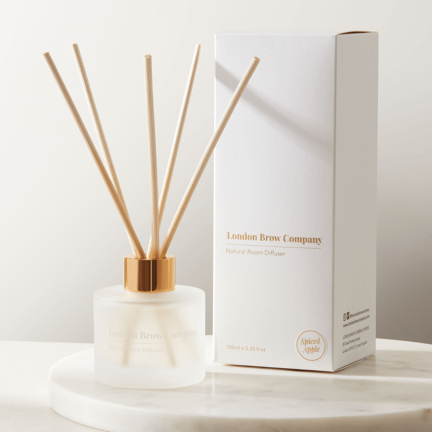 London Brow Co. Natural Reed Diffuser – 100ml - Rosey's Creations