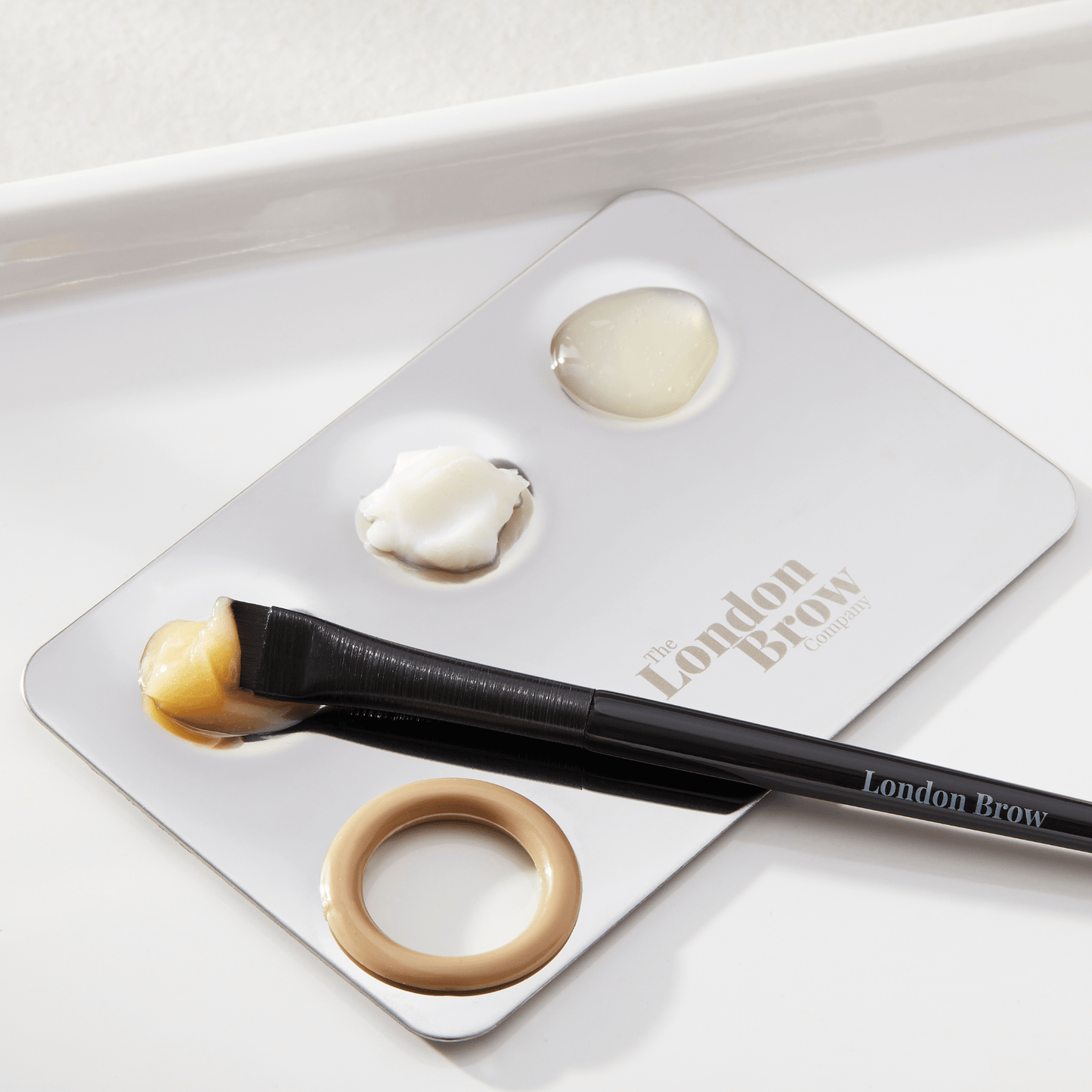 London Brow MUA Mixing Palette – Stainless Steel Tint & Lamination Palette - Rosey's Creations