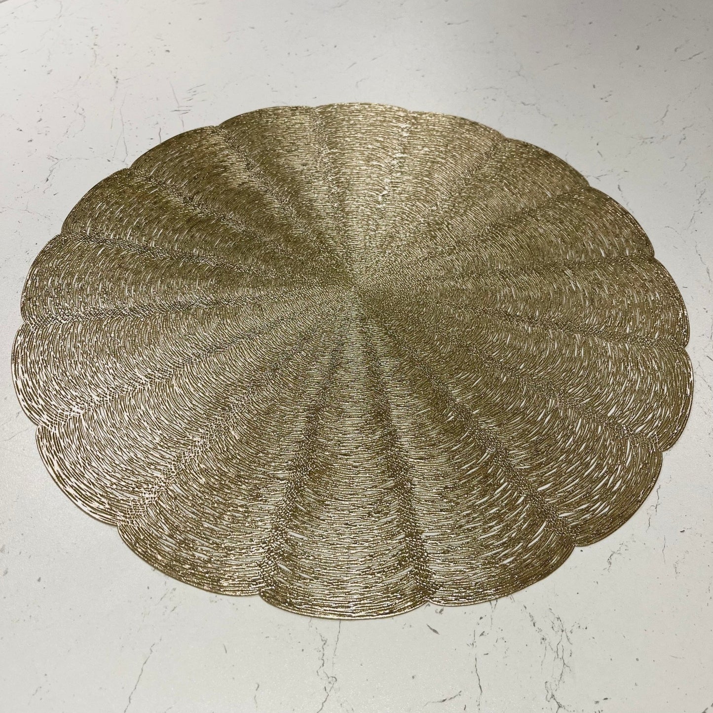 Lyra Gold Round Placemat - Rosey's Creations