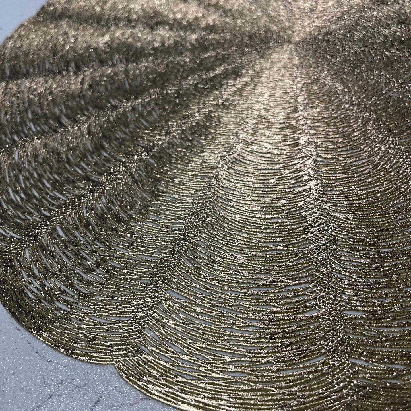 Lyra Gold Round Placemat - Rosey's Creations