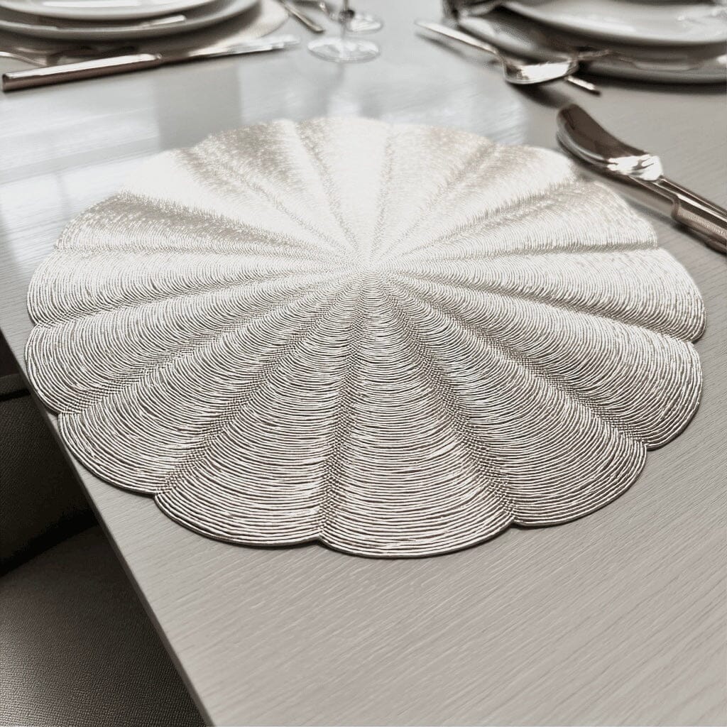 Lyra Silver Round Placemat - Rosey's Creations