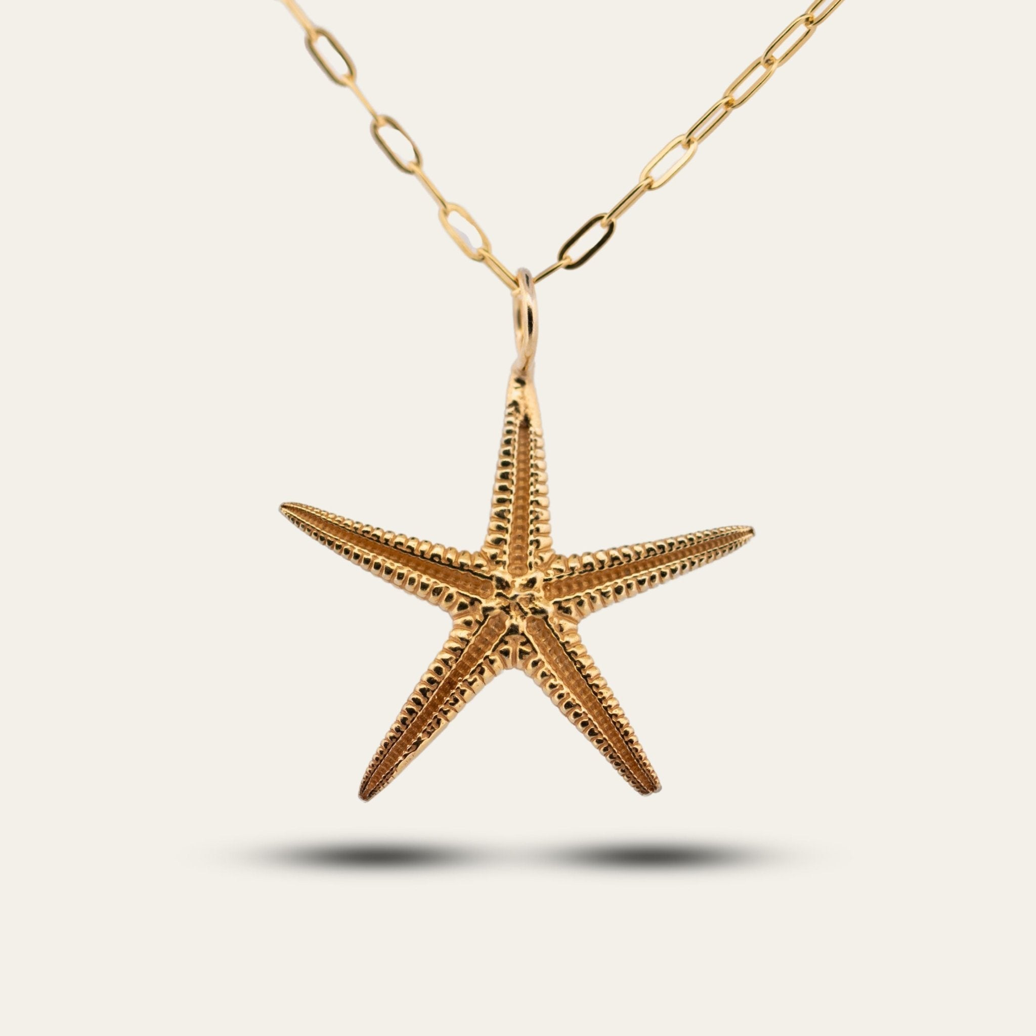 Maxi Gold Starfish Necklace Dainty London