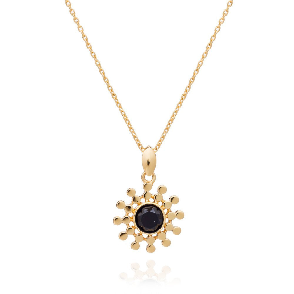Etrusca Sun Drop Pendant with Black Onyx Azuni London