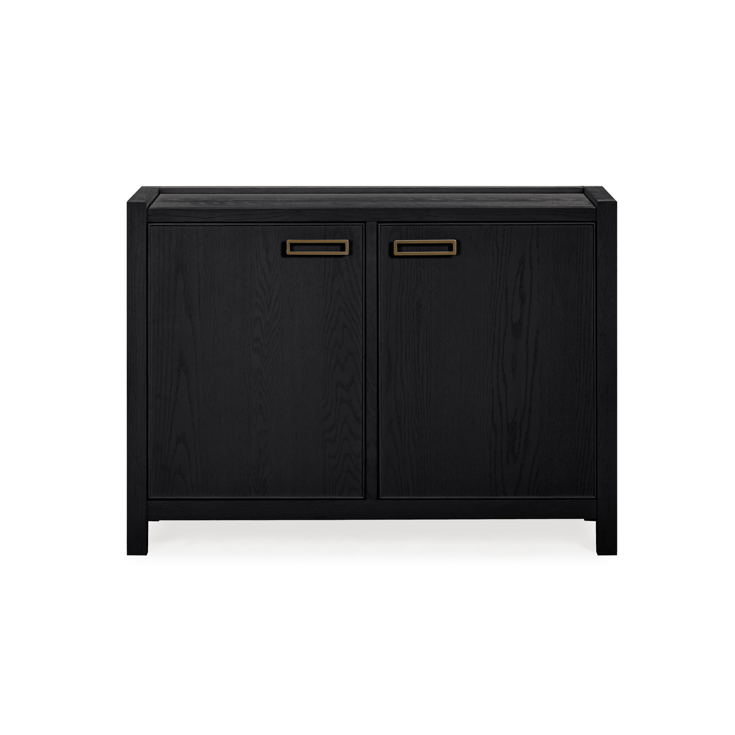 Soho Black Oak Veneer 2 Door Sideboard.
