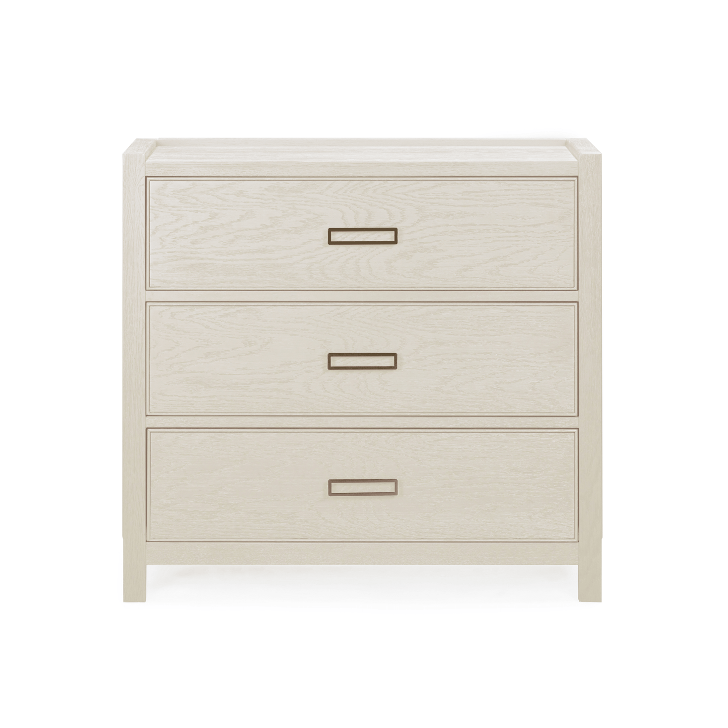 Soho Cream Oak Veneer 3 Drawer Chest.