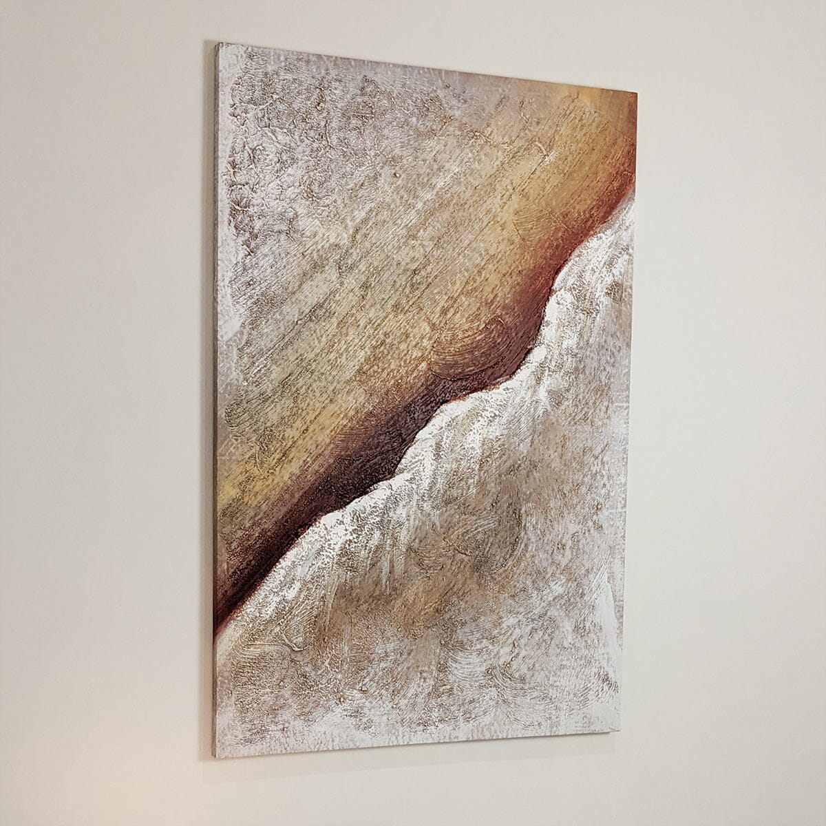 Sanctuary Neutral Textured Abstract Canvas Wall Art - Rosey's Creations