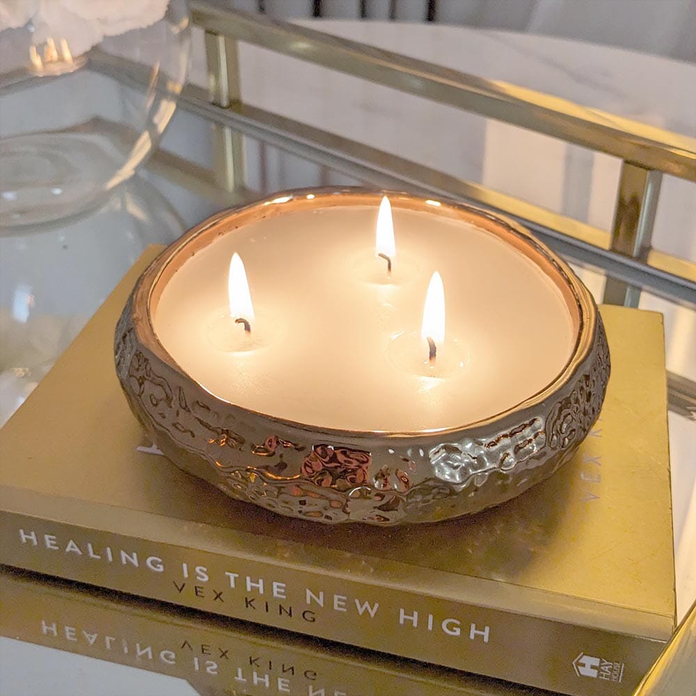 Set of 2 Aeolian Bronze Candles - Rosey's Creations