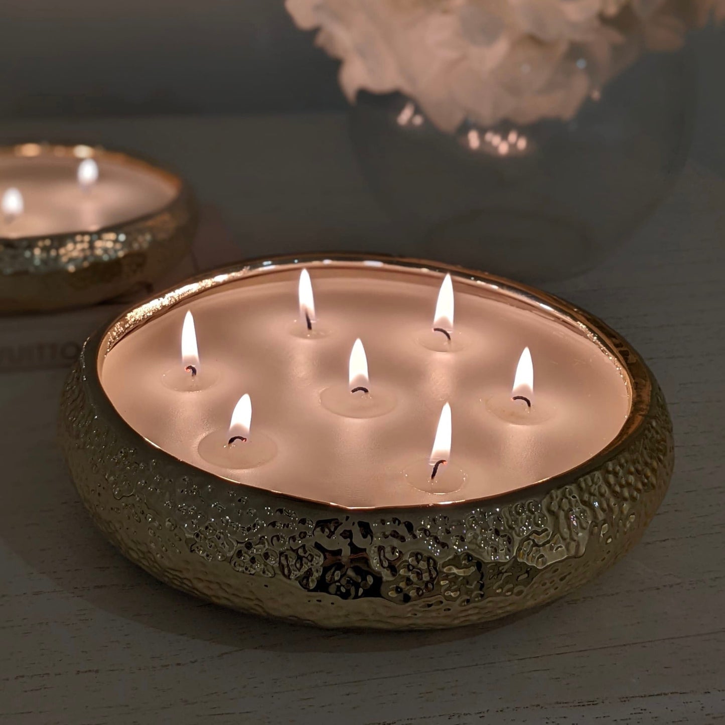 Set of 2 Aeolian Gold Candles - Rosey's Creations