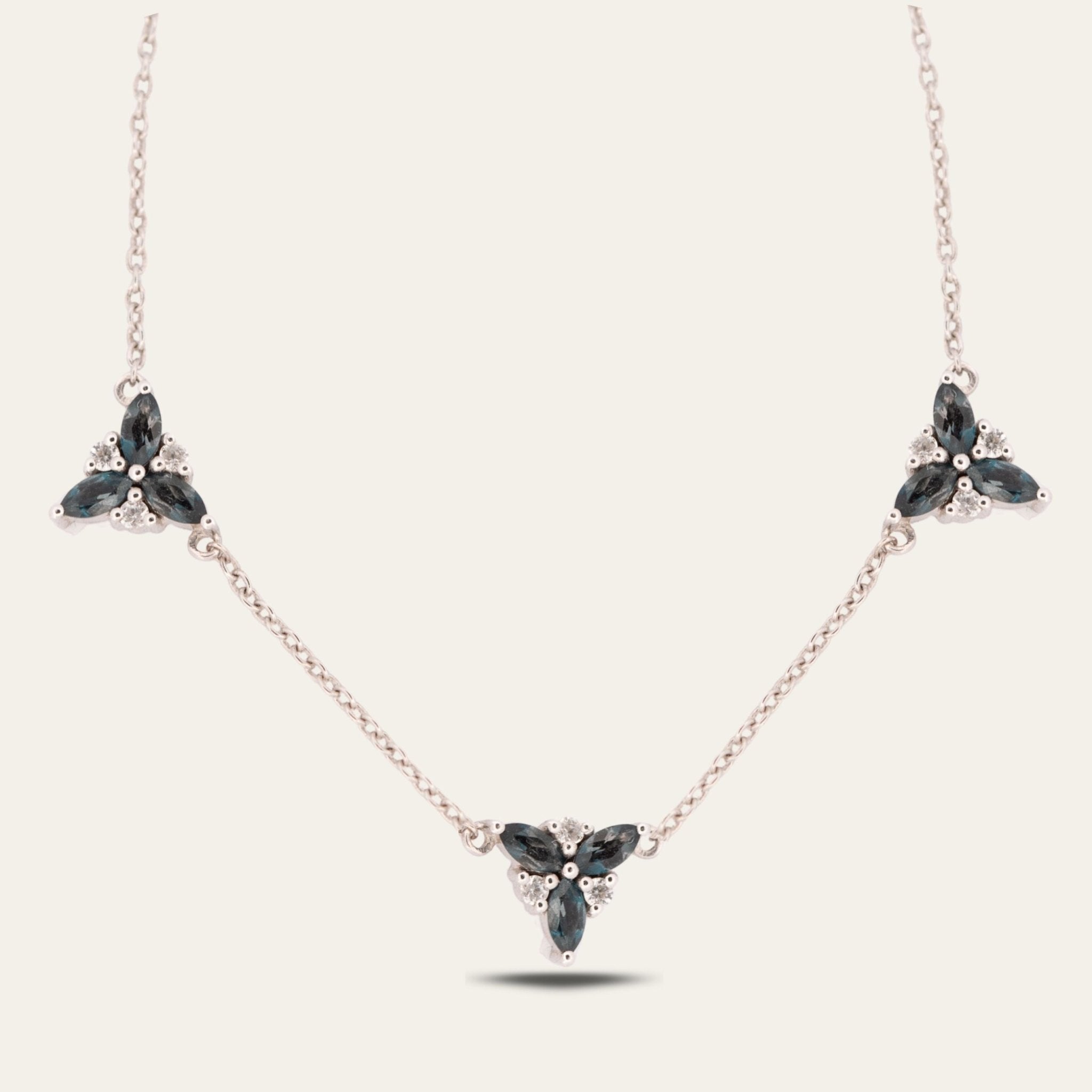 Silver Topaz Necklace - Galene Dainty London