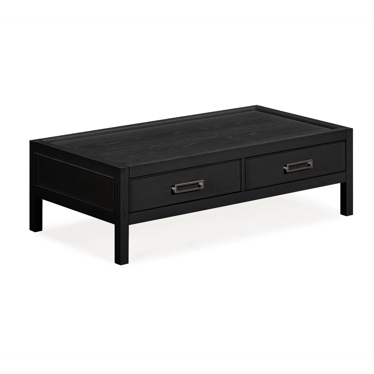 Soho Black Oak Veneer 2 Drawer Coffee Table.