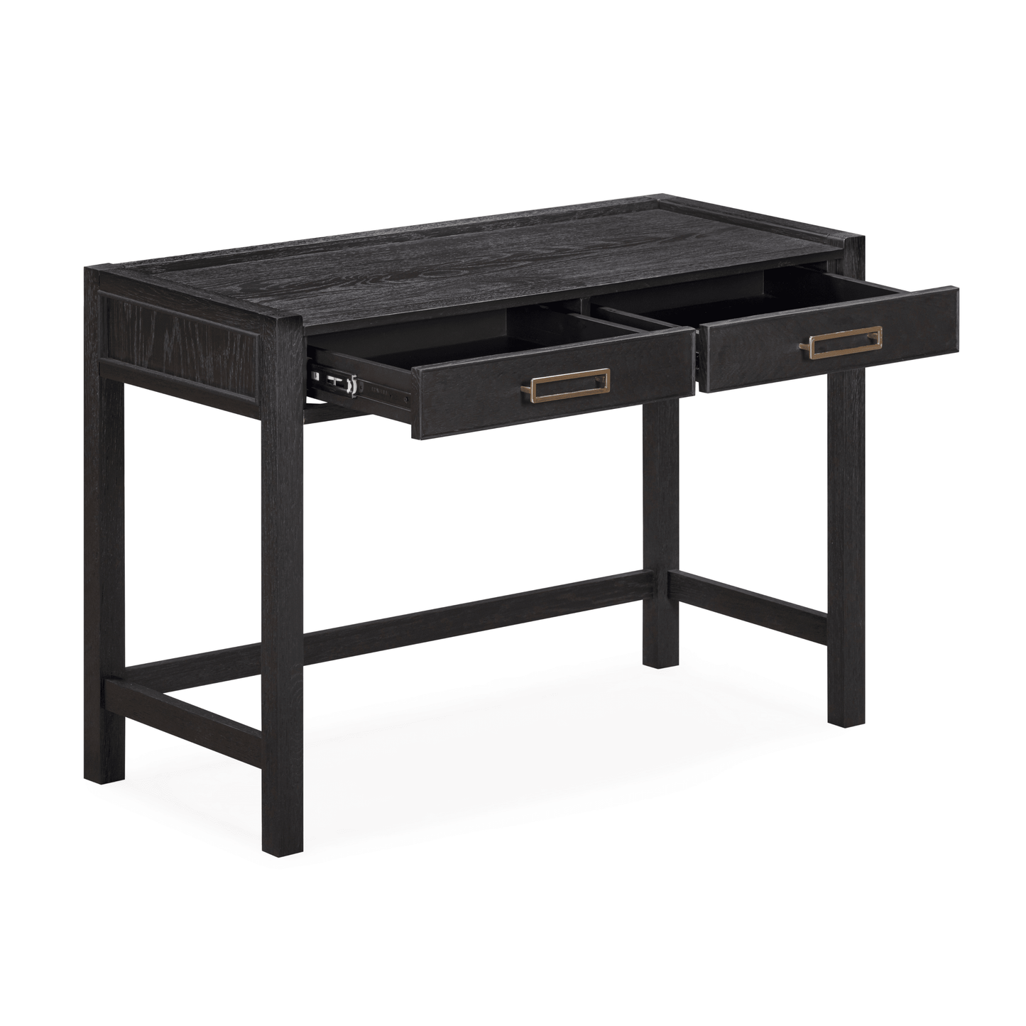 Soho Black Oak Veneer 2 Drawer Dressing Table.