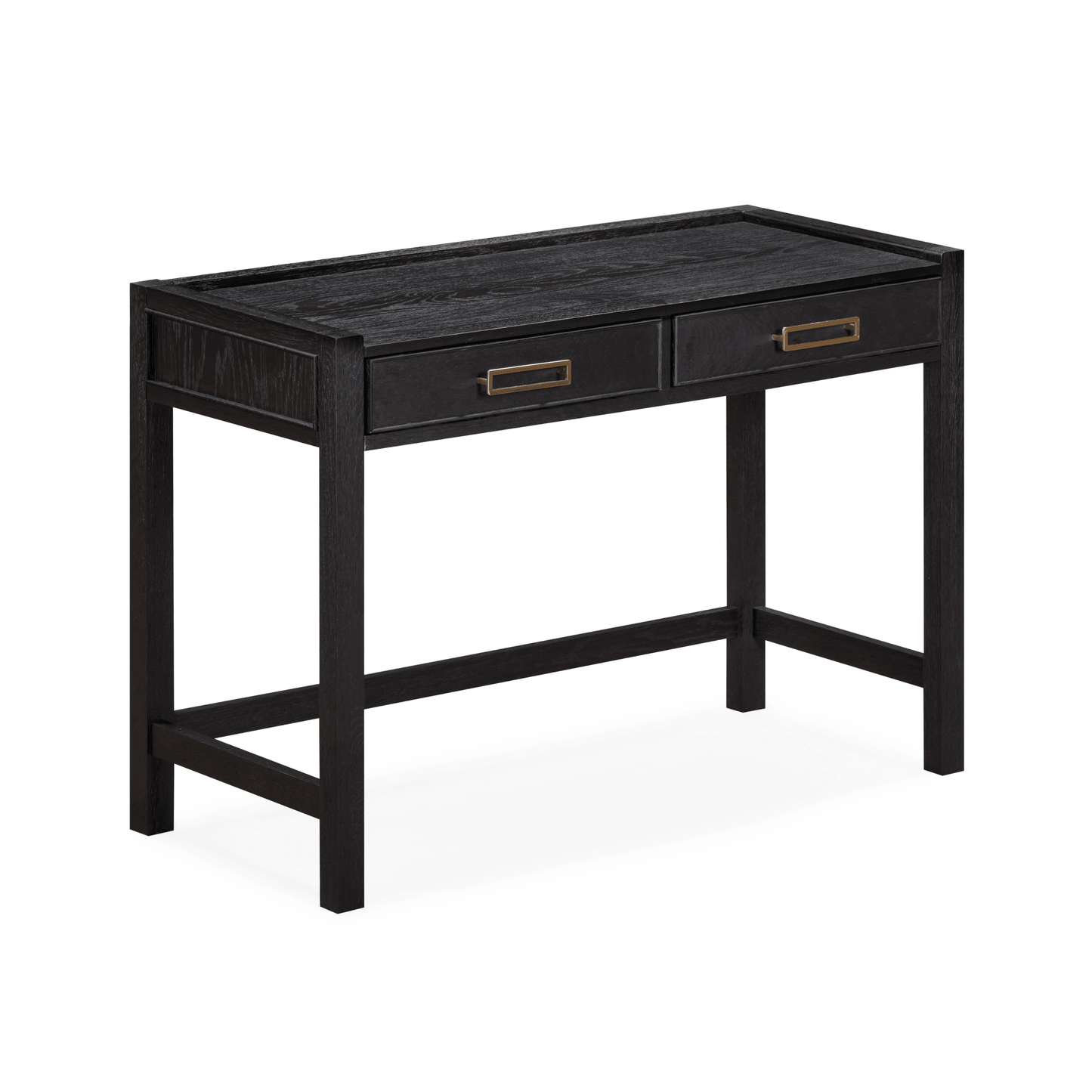 Soho Black Oak Veneer 2 Drawer Dressing Table.